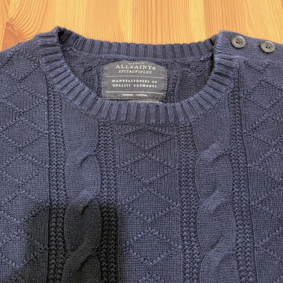 Mens All Saints Askel Crew Sweater / Small - Picture 3 of 6